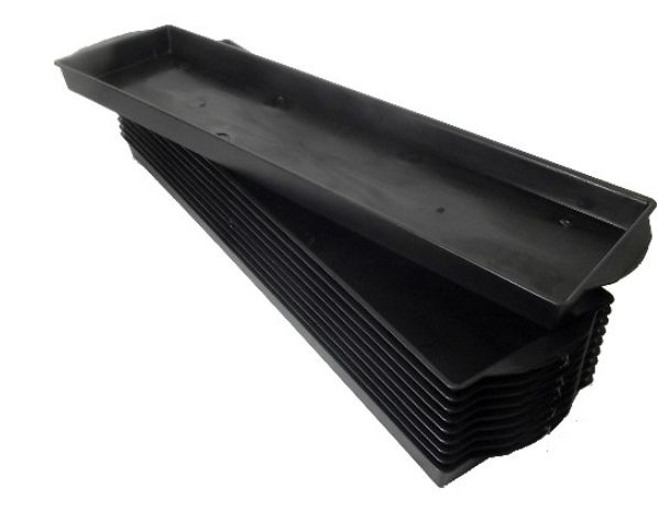 Plastic Double Brick Tray - Black